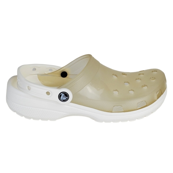 NWB Crocs unisex classic translucent clear slip on clogs white outdoor beach - Picture 6 of 13